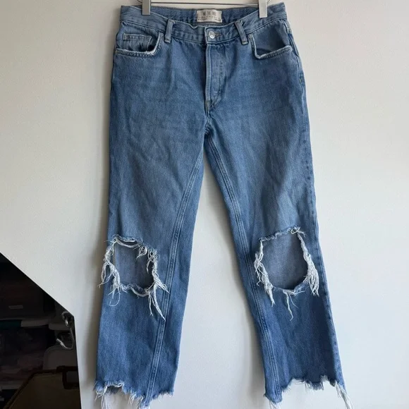 We The Free Distressed Blue Jeans Size 25 - Picture 2 of 9